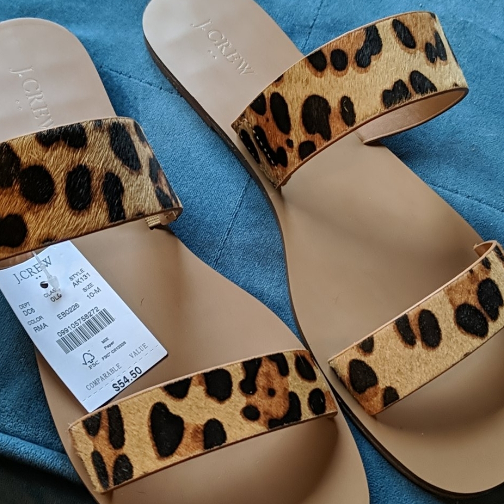 Leopard print sandals